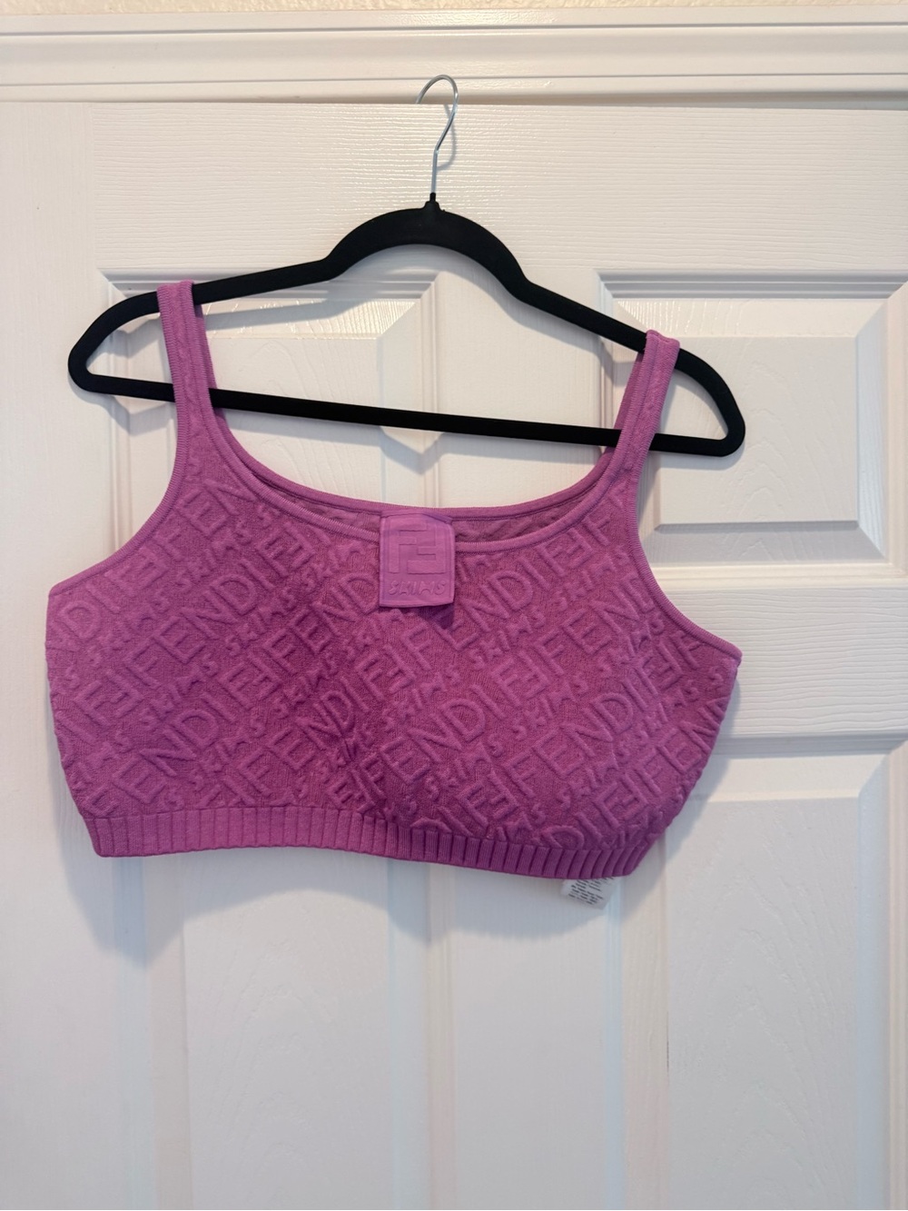 Fendi Lilac Logo Jacquard Bralette
